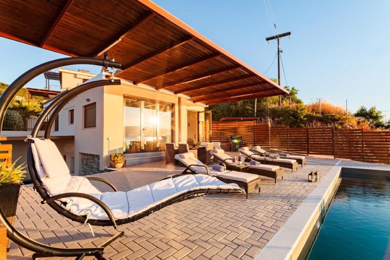 Seaside Summer Bliss - Aurora Luxury Pool Paradise Petalídhion Eksteriør billede