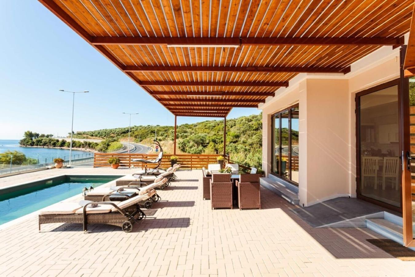 Seaside Summer Bliss - Aurora Luxury Pool Paradise Petalídhion Eksteriør billede